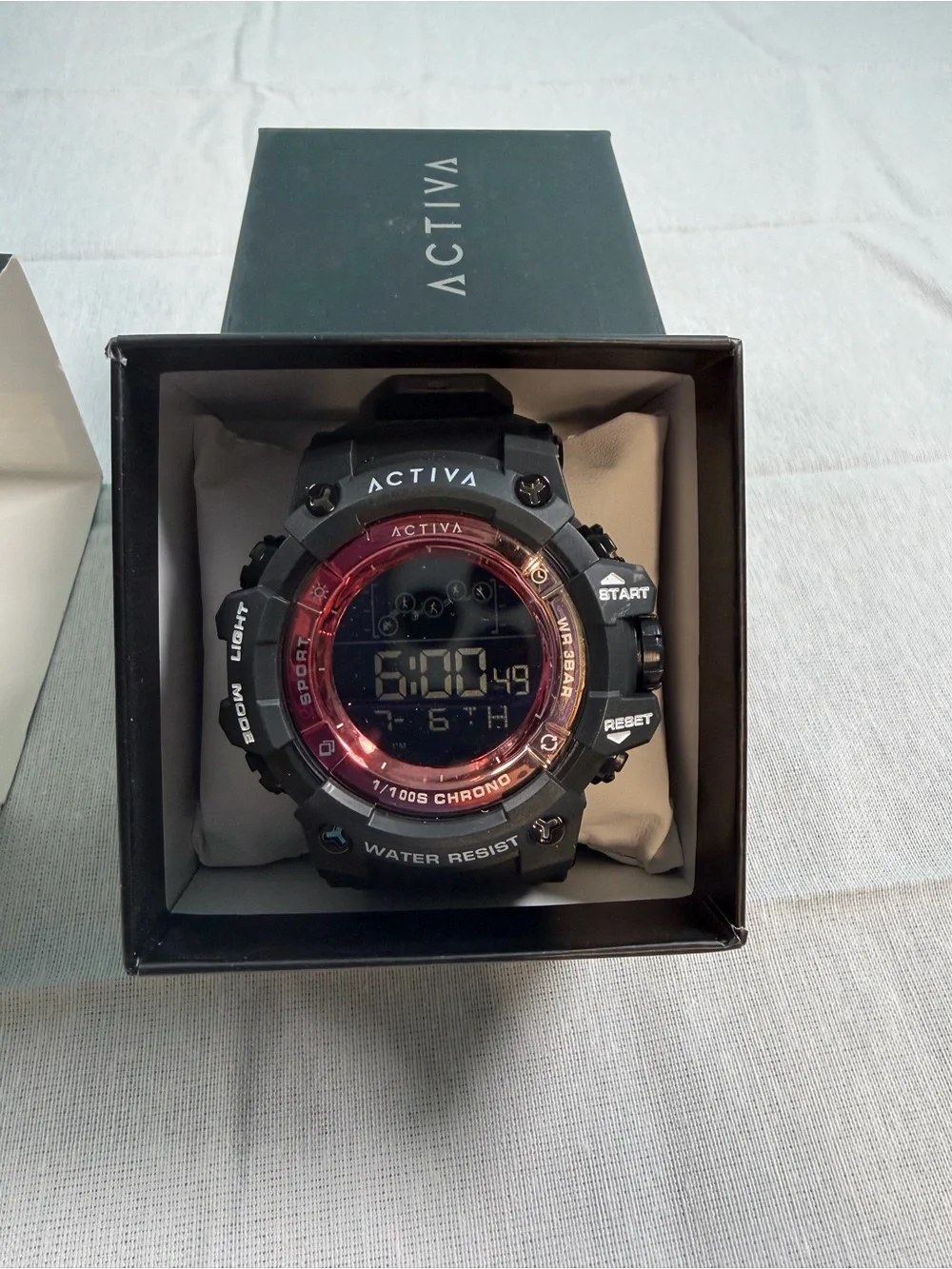 NWT Activa X Invicta Digital Summit Timepiece 50mm Black Red New In Box